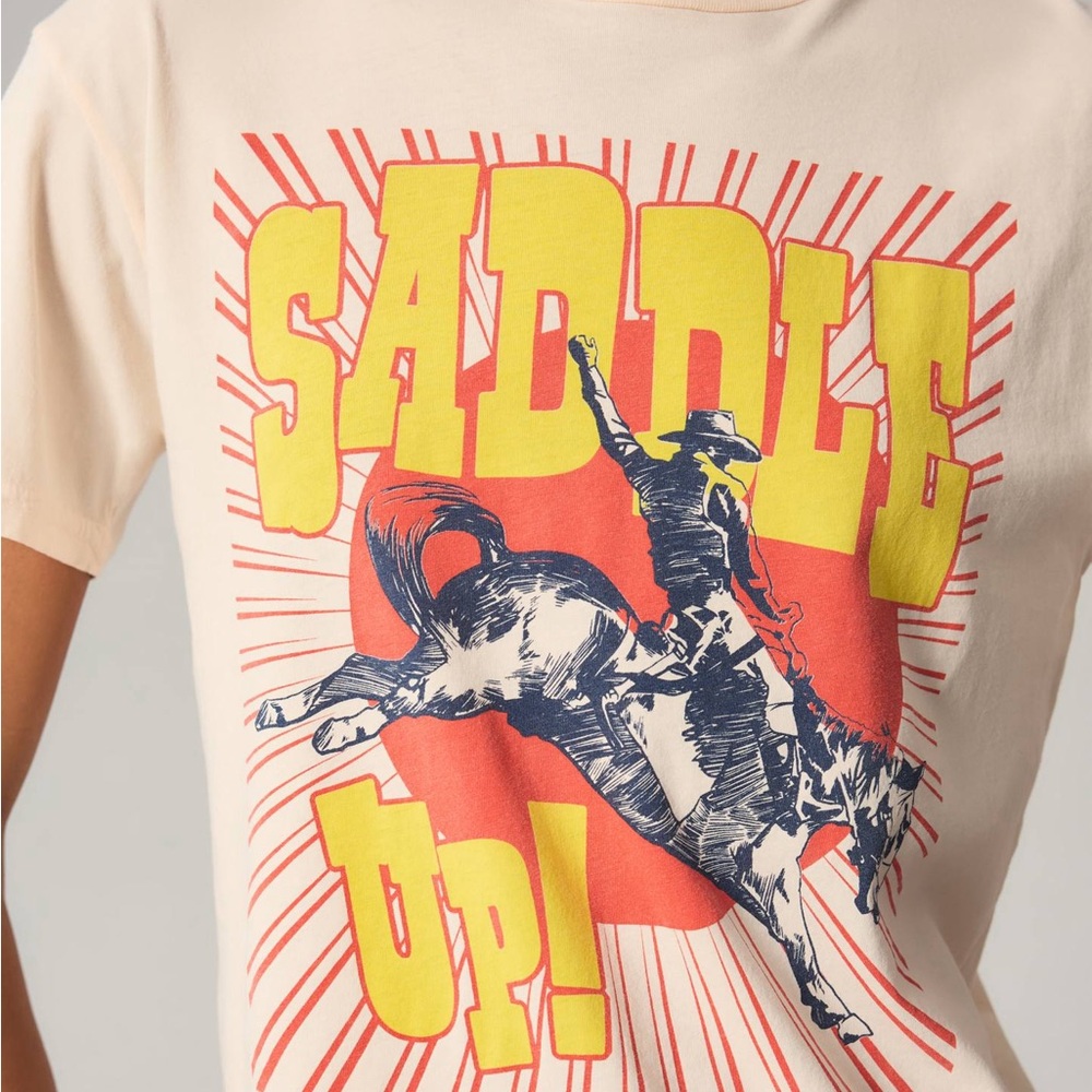 Anthropologie Retrobrand Los Angeles Saddle Up Graphic Tee in size Medium - Picture 7 of 9